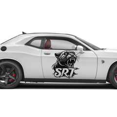 Calcomanía de vinilo con el logotipo de SRT Hellcat – Gráfico de muscle car Dodge Challenger y Charger – Adhesivo impermeable para ventana o capó de 15 a 114 cm