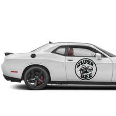 Calcomanía de vinilo Dodge Super Bee: gráfico clásico de Mopar Muscle Car. De 30 a 114 cm (12 a 45 pulgadas). Resistente a la intemperie para Charger, Challenger o Window.