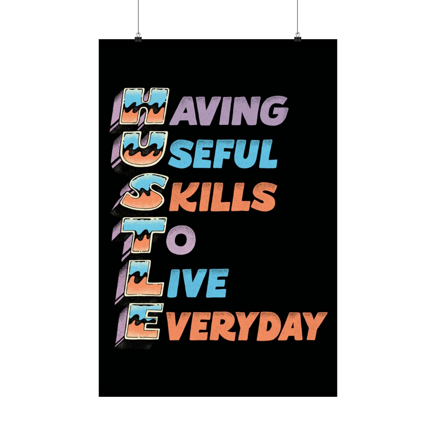 Hustle Entrepreneur Motivational Premium Matte Vertical Posters