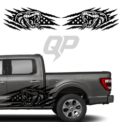 Ford F-150 Snake American Flag Claw Scratch Decal Kit