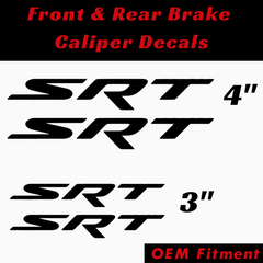 Dodge SRT Hellcat Logo Brake Caliper High Temp Vinyl Decal Stickers - Set of 4