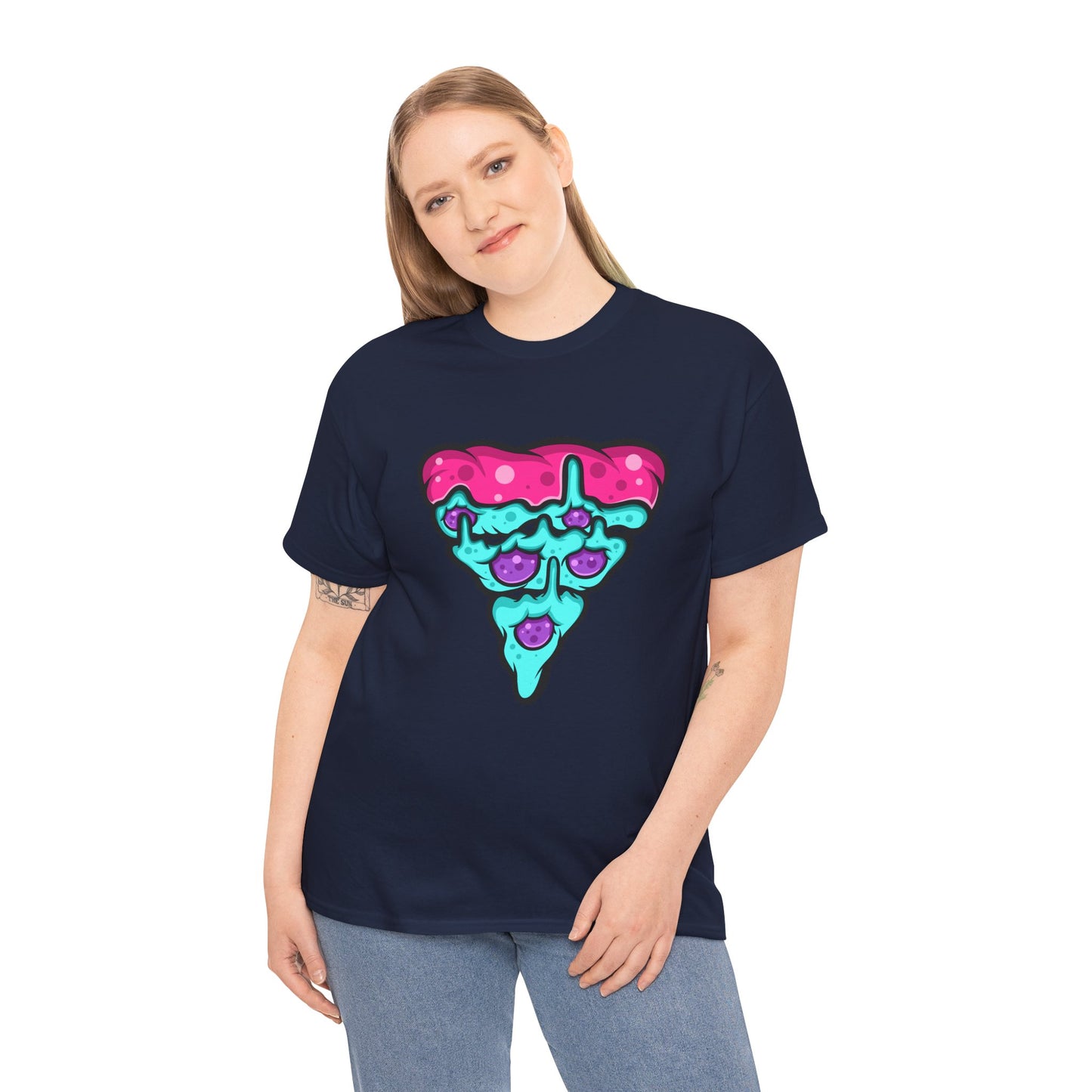 Trippy Psychedelic Pizza Graphic Novelty Unisex T-Shirt