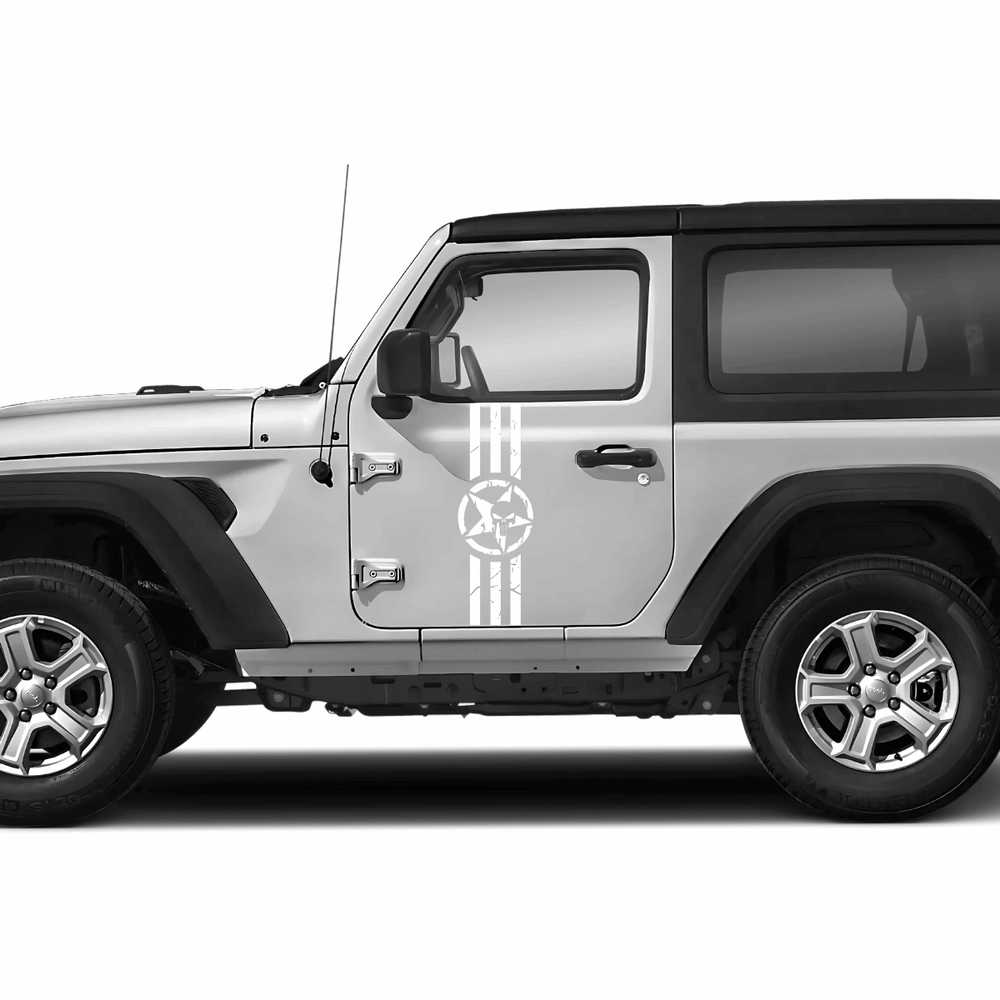 Punisher Skull Decal Sticker Compatible With: Jeep Wrangler Rubicon Gl