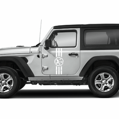 Punisher Skull Decal Sticker Compatible With: Jeep Wrangler Rubicon Gl