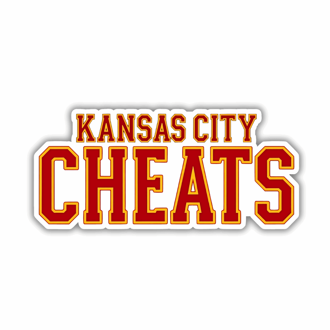Kansas City Chiefs Funny Bumper Sticker Cheats Mahomes Swift Kelce 8"