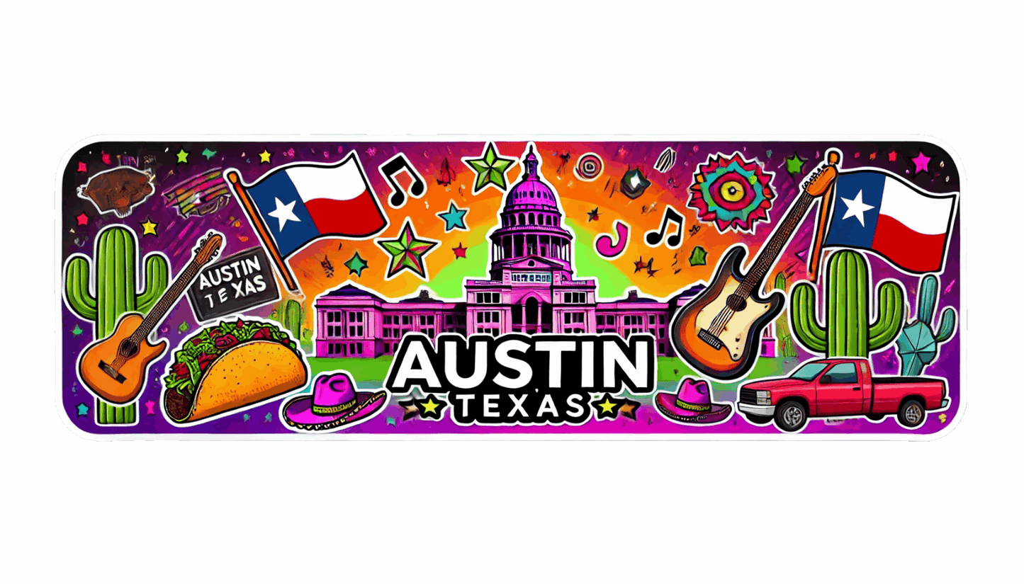 Austin Texas ATX 3" Souvenir Bumper Sticker