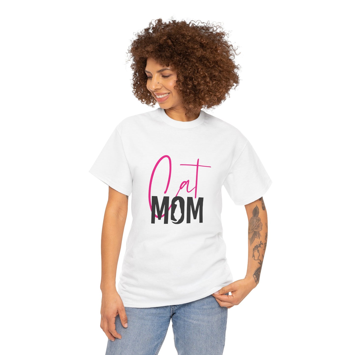 Women's Cat Mom Mama Mother Cute Graphic Novelty Tee