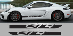 Porsche Cayman 718 GT4 Side Scripts Decal Graphic Kit