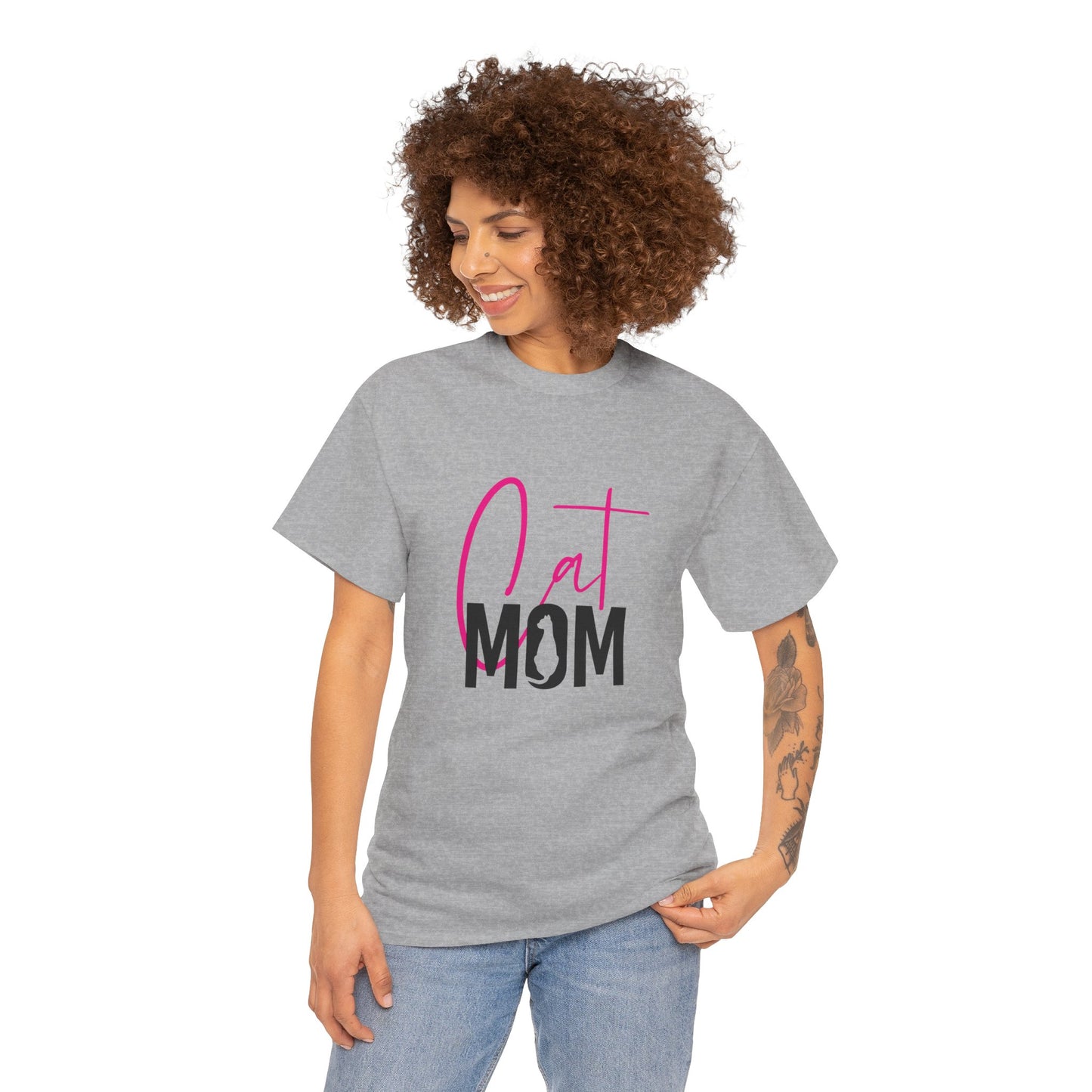 Women's Cat Mom Mama Mother Cute Graphic Novelty Tee