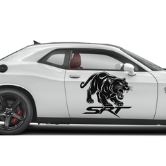 Calcomanía de vinilo para SRT Hellcat Tiger – Dodge Challenger y Charger – Calcomanía para ventana o capó de muscle car de 15 a 114 cm