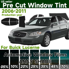 Precut Window Tint Kit for Buick Lucerne (2006–2011) | UV-IR Block & Privacy Film