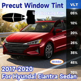 Precut Window Tint Kit for Hyundai Elantra Sedan (2017–2020) | UV Block & Privacy Film