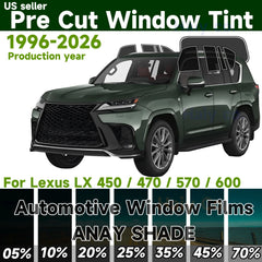 Precut Window Tint Kit for Lexus LX 450 / 470 / 570 / 600 (1996–2026) | UV Block & Privacy