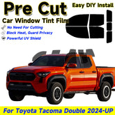 Precut Window Tint Kit for Toyota Tacoma Double Cab (2024–2026) | UV Block & Privacy Film