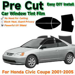 Precut Window Tint Kit for Honda Civic Coupe (2001–2005) | UV Block & Privacy Film