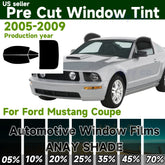 Precut Window Tint Kit for Ford Mustang Coupe (2005–2009) | UV Block & Privacy Film
