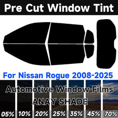 Precut Window Tint Kit for Nissan Rogue (2008–2025) | UV Block & Heat Rejection Film