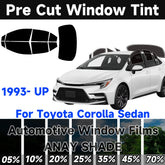 Precut Window Tint for Toyota Corolla Sedan (1993–2026) | UV Block