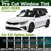 Precut Window Tint Kit for Kia Optima Sedan (2001–2020) | UV Block & Privacy Film
