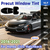 Precut Window Tint Kit for Honda Civic Hatchback (2016–2021) | UV-IR Block & Privacy Film