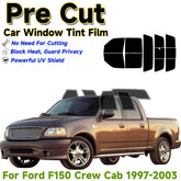 Precut Window Tint Kit for Ford F-150 Crew Cab (1997–2003) | UV Block & Privacy Film