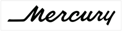 Mercury Script Name Decal - Size 3.25" Tall x 20" Long