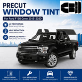 Precut Window Tint Kit for Ford F-150 Crew Cab (2015–2020) | UV Block & Privacy Film