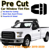 Precut Window Tint Kit for Ford F-150 Regular Cab (2015–2020) | UV Block & Privacy Film