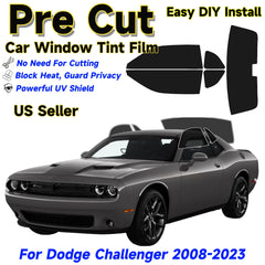 Precut Window Tint Kit for Dodge Challenger (2008–2023) | UV Block & Privacy Film