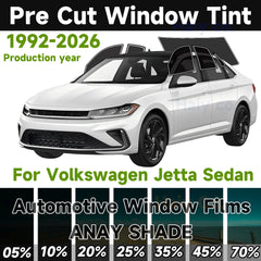 Precut Window Tint Kit for VW Jetta Sedan (1992–2026) | UV Block & Privacy Film