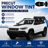 Precut Window Tint Kit for Jeep Cherokee 4-Door (1986–2023) | UV Block & Privacy Film