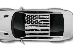 American flag roof decals graphics compatible with Dodge Charger Hellcat SRT Widebody
