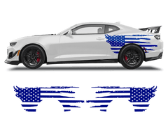Chevrolet Camaro Side American Flag