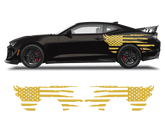 Chevrolet Camaro Side American Flag