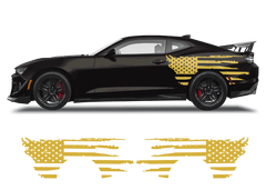 Chevrolet Camaro Side American Flag