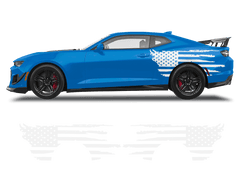 Chevrolet Camaro Side American Flag