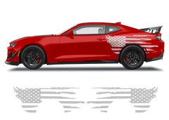 Chevrolet Camaro Side American Flag