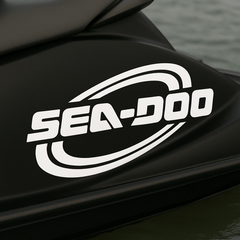 Retro Sea-Doo Style Hull Decal – Vinyl Boat Graphic - Set of 2