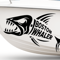 Boston Whaler Skeleton Fish Boat Decal – 60" Vinyl Hull Graphic