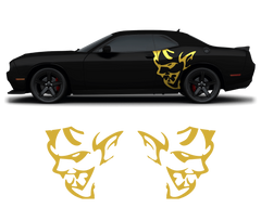 Dodge Challenger Demon Side Graphics – Premium OEM Style (2011–2022) – 2-Piece Vinyl Kit