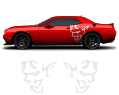 Dodge Challenger Demon Side Graphics – Premium OEM Style (2011–2022) – 2-Piece Vinyl Kit