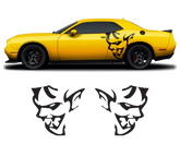 Dodge Challenger Demon Side Graphics – Premium OEM Style (2011–2022) – 2-Piece Vinyl Kit