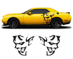 Dodge Challenger Demon Side Graphics – Premium OEM Style (2011–2022) – 2-Piece Vinyl Kit