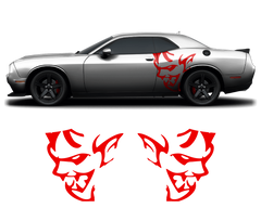 Dodge Challenger Demon Side Graphics – Premium OEM Style (2011–2022) – 2-Piece Vinyl Kit
