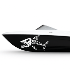 Bayliner Skeleton Fish Vinyl Boat Decal – 60" Hull Graphic Sticker