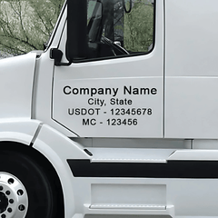 Custom US DOT Vinyl Decal – USDOT Number Truck & Fleet Sticker (FMCSA Compliant)