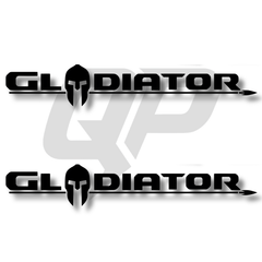 Jeep Gladiator Spartan Helmet Decals - Vinyl Graphics (Set of 2)