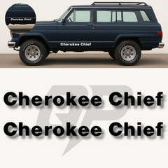 Cherokee Chief SJ Door Name Decal Set (1975–1978)