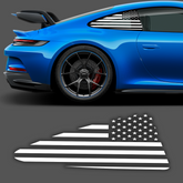 American Flag Rear Side Window Decal (2 Pcs) – Fits 2017-2019 Porsche 911 GT3