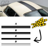 Universal 3" Roof Stripe Kit | Premium Vinyl Racing Stripes